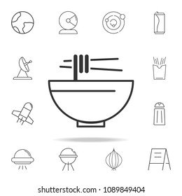 noodle line icon. Detailed set of web icons and signs. Premium graphic design. One of the collection icons for websites, web design, mobile app on white background