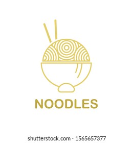 Noodle logo design icon template - Vector