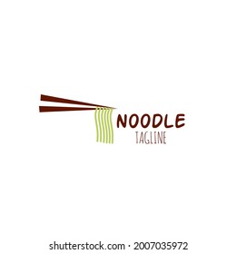 Noodle logo design, noodles logo design concept vector