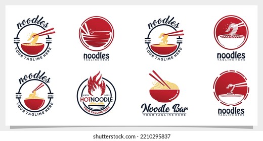 Noodle logo design Premium Vector Part 2