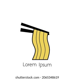 noodle logo design, simple and elegant concept.