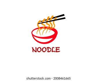 Noodle logo design. simple and modern. vector illustration of ramen.