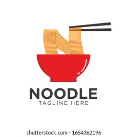 Noodle logo design template element