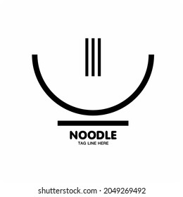 noodle logo design template. Japanese ramen logo illustration