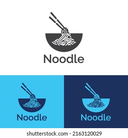 noodle logo design vector template,