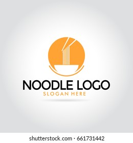 noodle logo food asian modern simple flat vector illustration