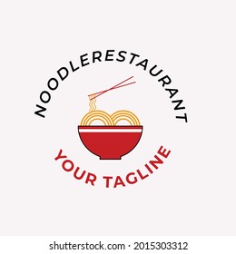 Noodle logo,  Food or restaurant design, template, Vector illustration