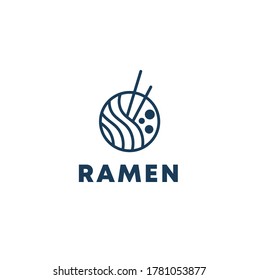 Noodle Logo icon design element with linear style