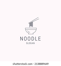 Noodle logo icon design template vector illustration