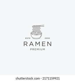 Plantilla de diseño de iconos de logotipo de fideos vector plano