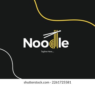 Noodle logo icon design template. Noodle and ramen logo design vector template. Noodle Logo.  Vermicelli. Noodle Love. Versatile. Vegetables. Soup. Sauce. Vector illustration of cartoon vector icon.