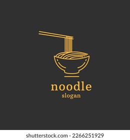 Noodle logo icon design template. Ramen, food, flat vector illustration . line art icon .