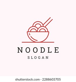 Noodle logo icon design template. Ramen, food, flat vector .