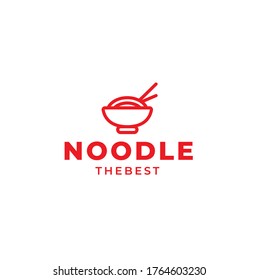 Noodle Logo Icon Premium Minimal emblem design template