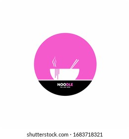 Noodle logo , Noodle Icons with chopstick. Vector