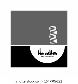 Noodle Logo and Instant noodle Design Vector , Design Concept , Creative Symbol , Icon