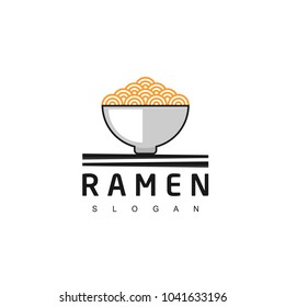 Noodle Logo, Japanese Noodle Icon, Ramen Design