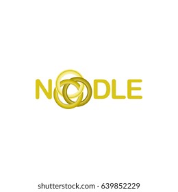 Noodle logo letter design vector