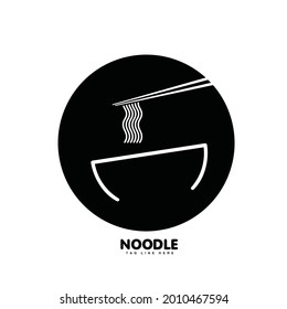 Noodle-Logo oder Logo-Design von Ramen noodle