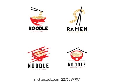 Noodle Logo, Ramen Vector, Chinese Food, Fast Food Restaurant Brand Design, Product Brand, Cafe, Company Logo