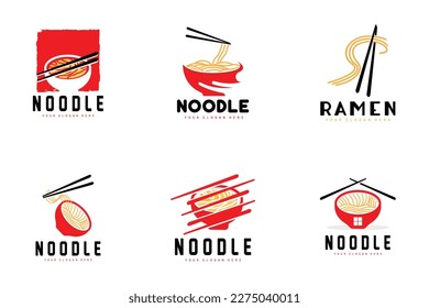 Noodle Logo, Ramen Vector, Chinese Food, Fast Food Restaurant Brand Design, Product Brand, Cafe, Company Logo