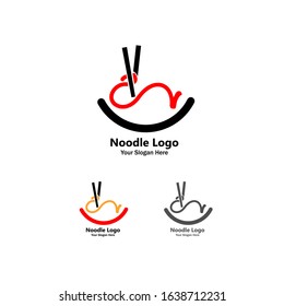 noodle logo. ramen logo vector. simple logo