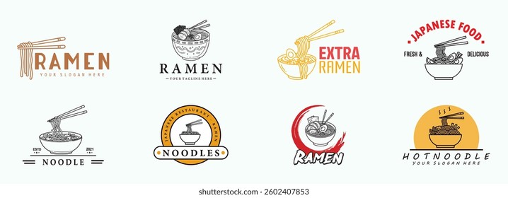 The Noodle logo set is ideal for creating a modern and minimalist brand identity.