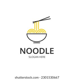 NOODLE LOGO IN SIMPLE AND ELEGANT IN OUTLINE STYLE