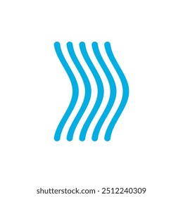 Noodle logo with a simple striped concept, noodle restaurant logo
