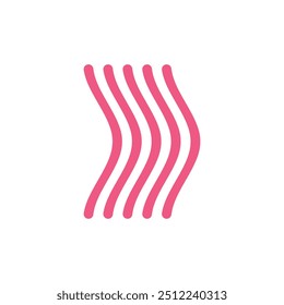Noodle logo with a simple striped concept, noodle restaurant logo