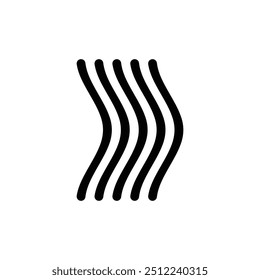 Logotipo de macarrão com um conceito listrado simples, logotipo de restaurante macarrão
