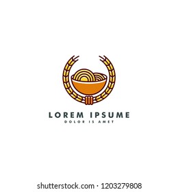 noodle logo template design vector illustration