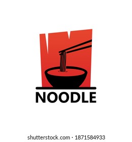 Noodle logo template design vector