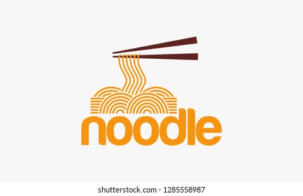 Noodle Logo template, Ramen Logo template designs vector illustration