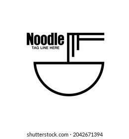 Noodle Logo template suitable for restaurants.