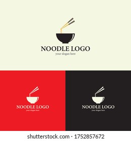 Noodle logo template vector icon design