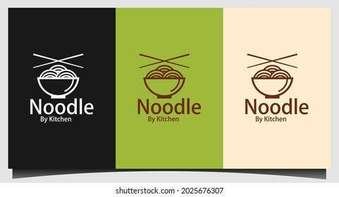 Noodle logo template vector illustration