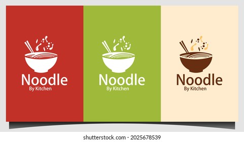 Noodle logo template vector illustration
