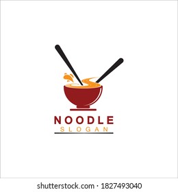 Noodle logo Vector Icon llustration design template.Suitable for any business related to ramen, noodles, fast food restaurants, Korean food, Japanese food or any other business on a white background.