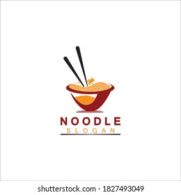 Noodle logo Vector Icon llustration design template.Suitable for any business related to ramen, noodles, fast food restaurants, Korean food, Japanese food or any other business on a white background.