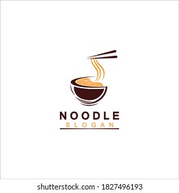 Noodle logo Vector Icon llustration design template.Suitable for any business related to ramen, noodles, fast food restaurants, Korean food, Japanese food or any other business on a white background.