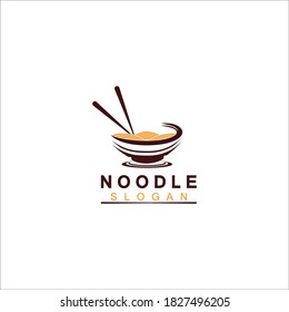 Noodle logo Vector Icon llustration design template.Suitable for any business related to ramen, noodles, fast food restaurants, Korean food, Japanese food or any other business on a white background.