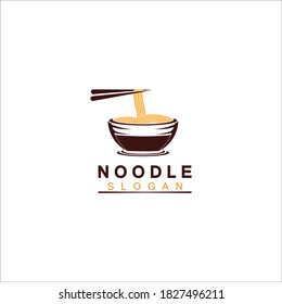 Logo de Noodle Vector Icono plantilla de diseño de la ilustración.Ideal para cualquier negocio relacionado con ramen, fideos, restaurantes de comida rápida, comida coreana, comida japonesa o cualquier otro negocio con un fondo blanco.