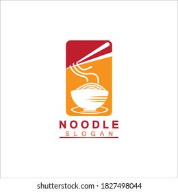 Logo de Noodle Vector Icono plantilla de diseño de la ilustración.Ideal para cualquier negocio relacionado con ramen, fideos, restaurantes de comida rápida, comida coreana, comida japonesa o cualquier otro negocio con un fondo blanco.