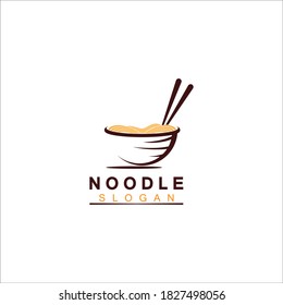 Noodle logo Vector Icon llustration design template.Suitable for any business related to ramen, noodles, fast food restaurants, Korean food, Japanese food or any other business on a white background.
