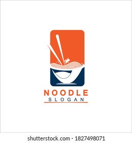Logo de Noodle Vector Icono plantilla de diseño de la ilustración.Ideal para cualquier negocio relacionado con ramen, fideos, restaurantes de comida rápida, comida coreana, comida japonesa o cualquier otro negocio con un fondo blanco.
