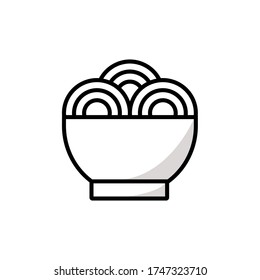 Noodle Logo Vector Icon On Trendy Design