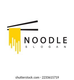 Noodle Logo Vector. Logo template suitable for Japanese And Italian restaurants