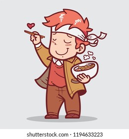 Noodle mascot guy