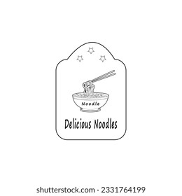 noodle menu logo image illustration isolated on white
